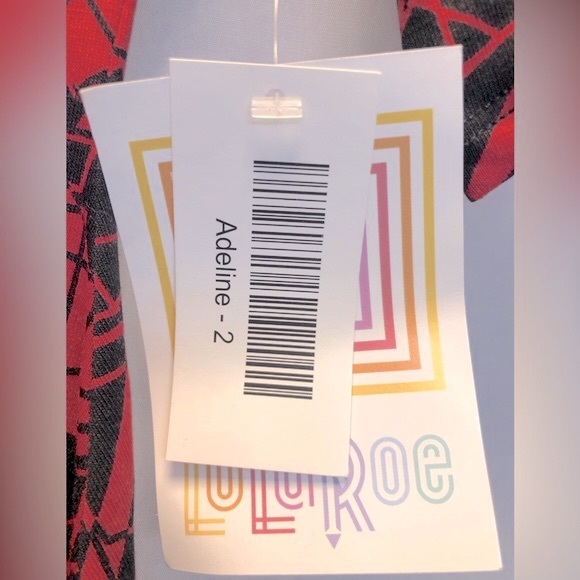 LuLaRoe Adeline dress red/black, size 2 (2-4) - Picture 5 of 8